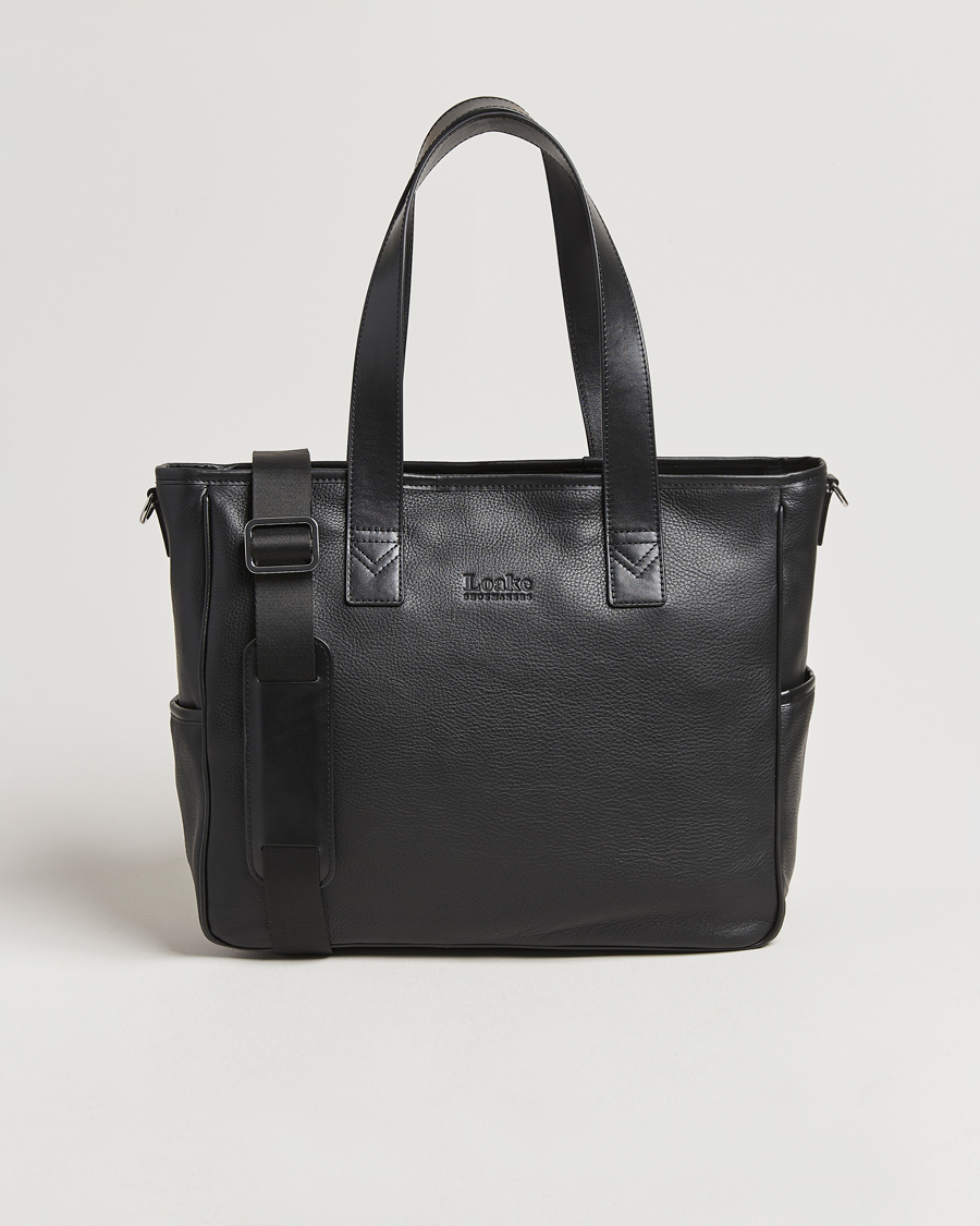 Herr | Väskor | Loake 1880 | Grained Leather Tote Black