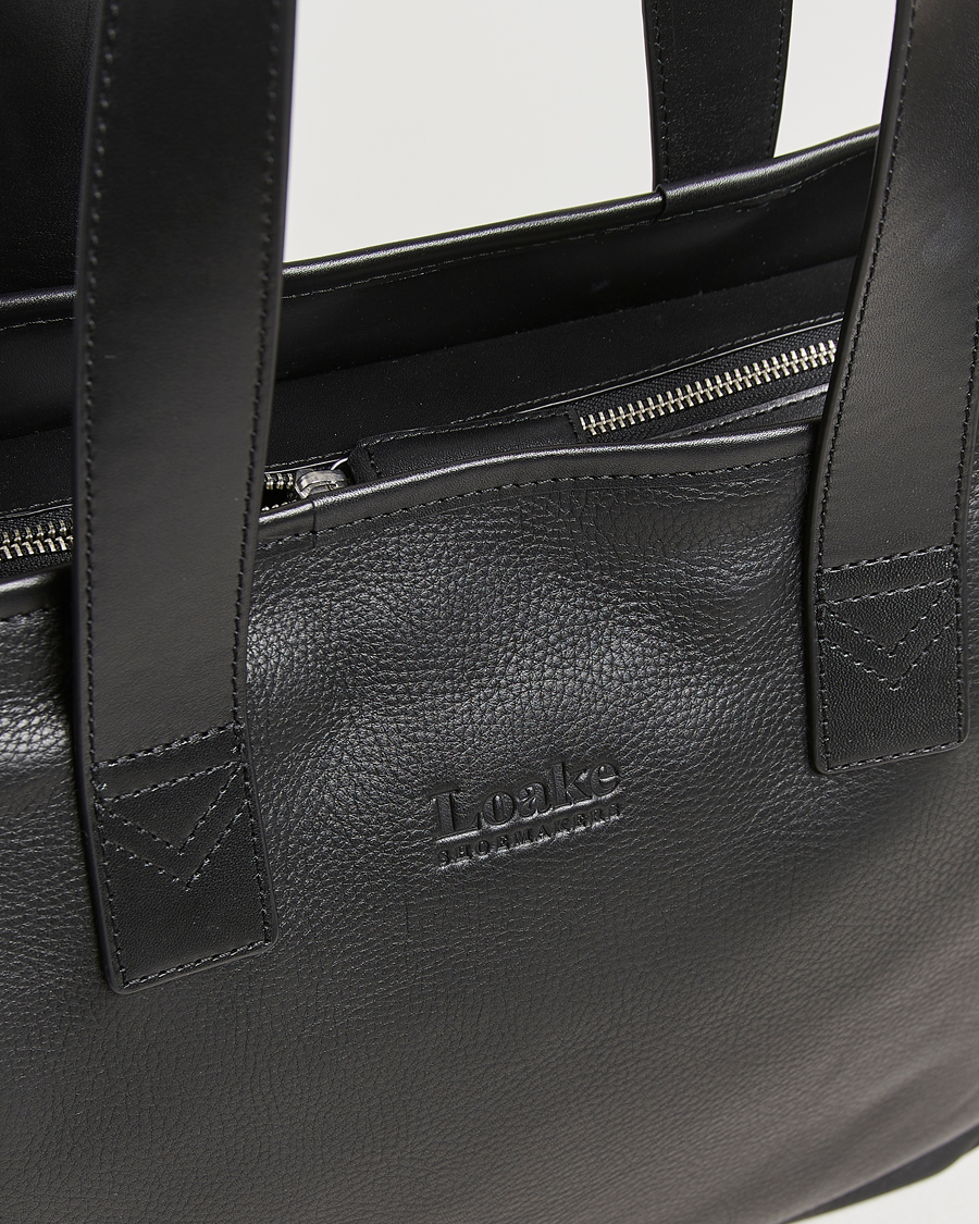 Herr | Väskor | Loake 1880 | Grained Leather Tote Black