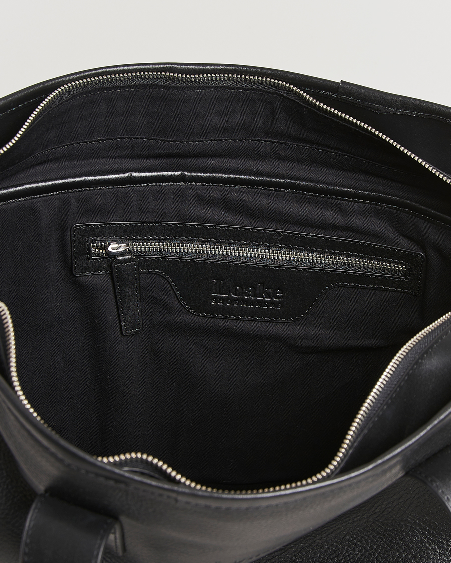 Herr | Väskor | Loake 1880 | Grained Leather Tote Black