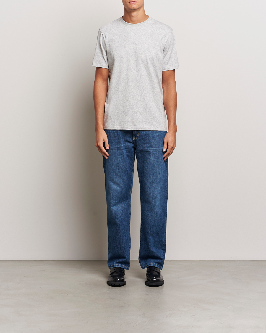 Herr | T-Shirts | A Day's March | Midweight T-Shirt Grey Melange