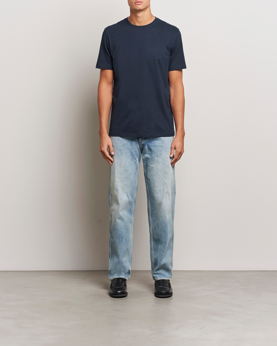Herr | T-Shirts | A Day's March | Midweight T-Shirt Navy