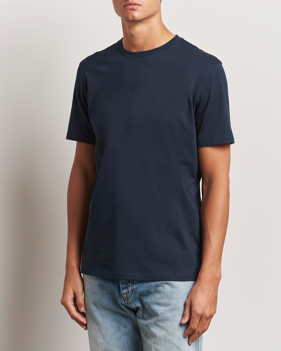 Herr | T-Shirts | A Day's March | Midweight T-Shirt Navy