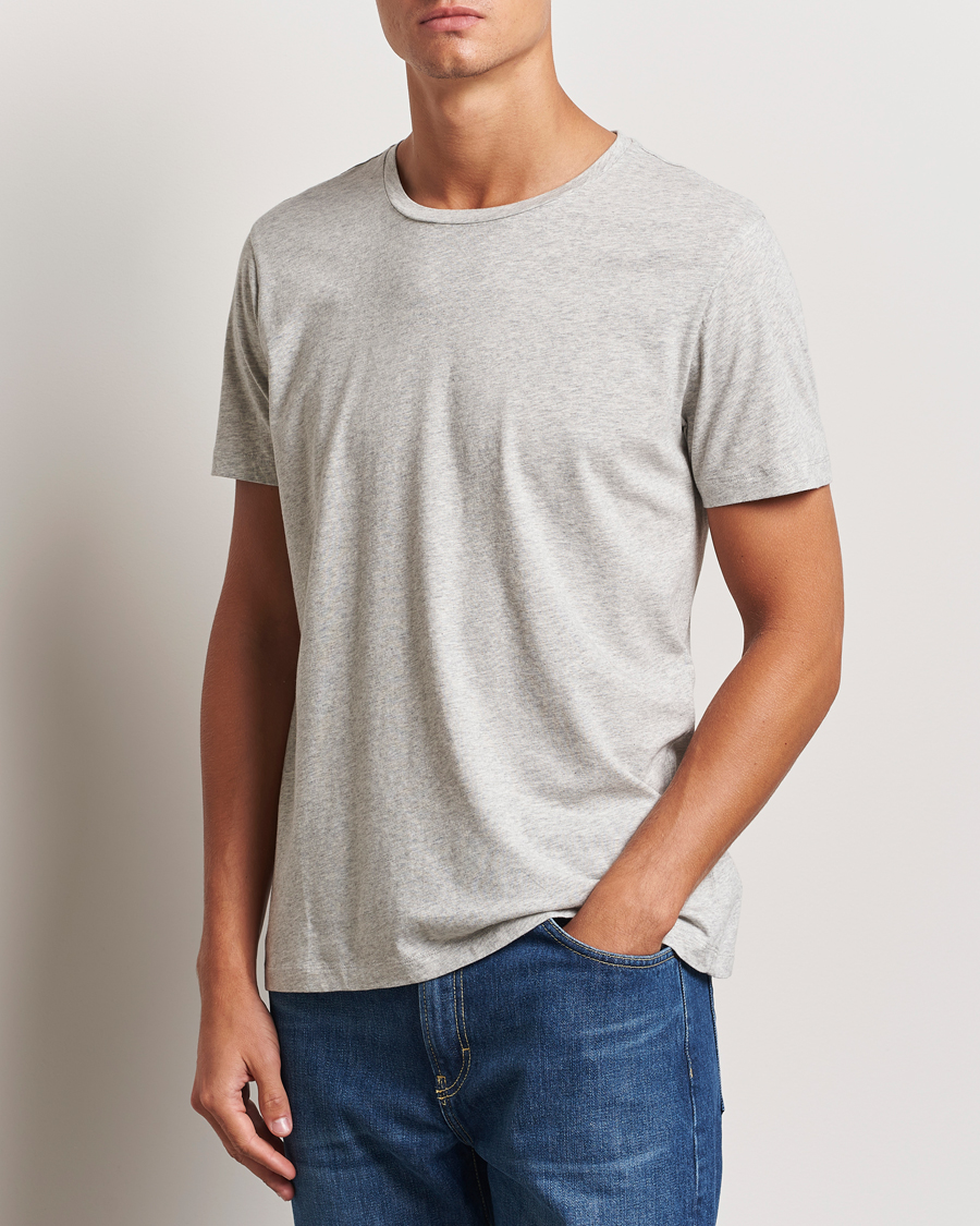 Herr | T-Shirts | A Day's March | Lightweight T-Shirt Grey Melange