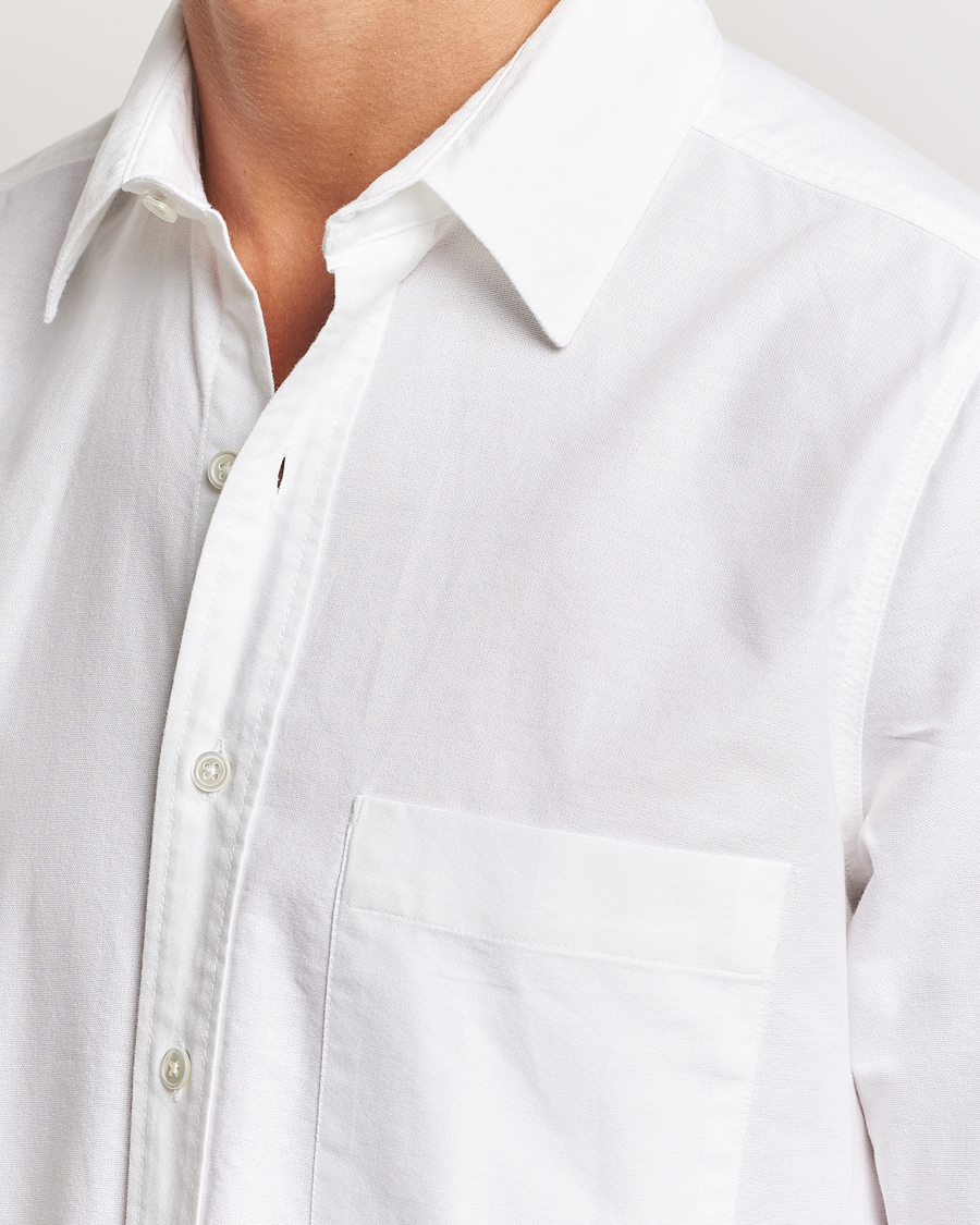 Herr | Skjortor | A Day's March | Mason Dyed Oxford Shirt White