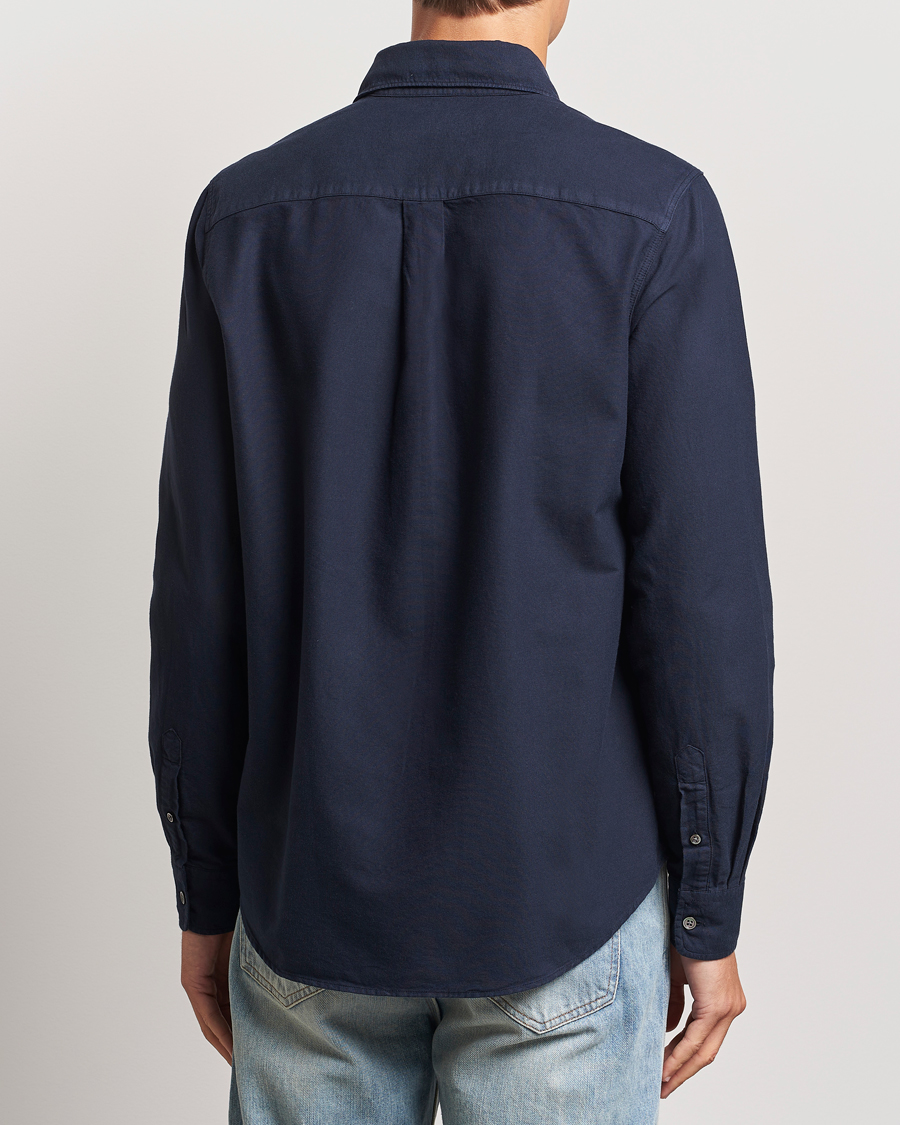 Herr | Skjortor | A Day's March | Mason Dyed Oxford Shirt Navy