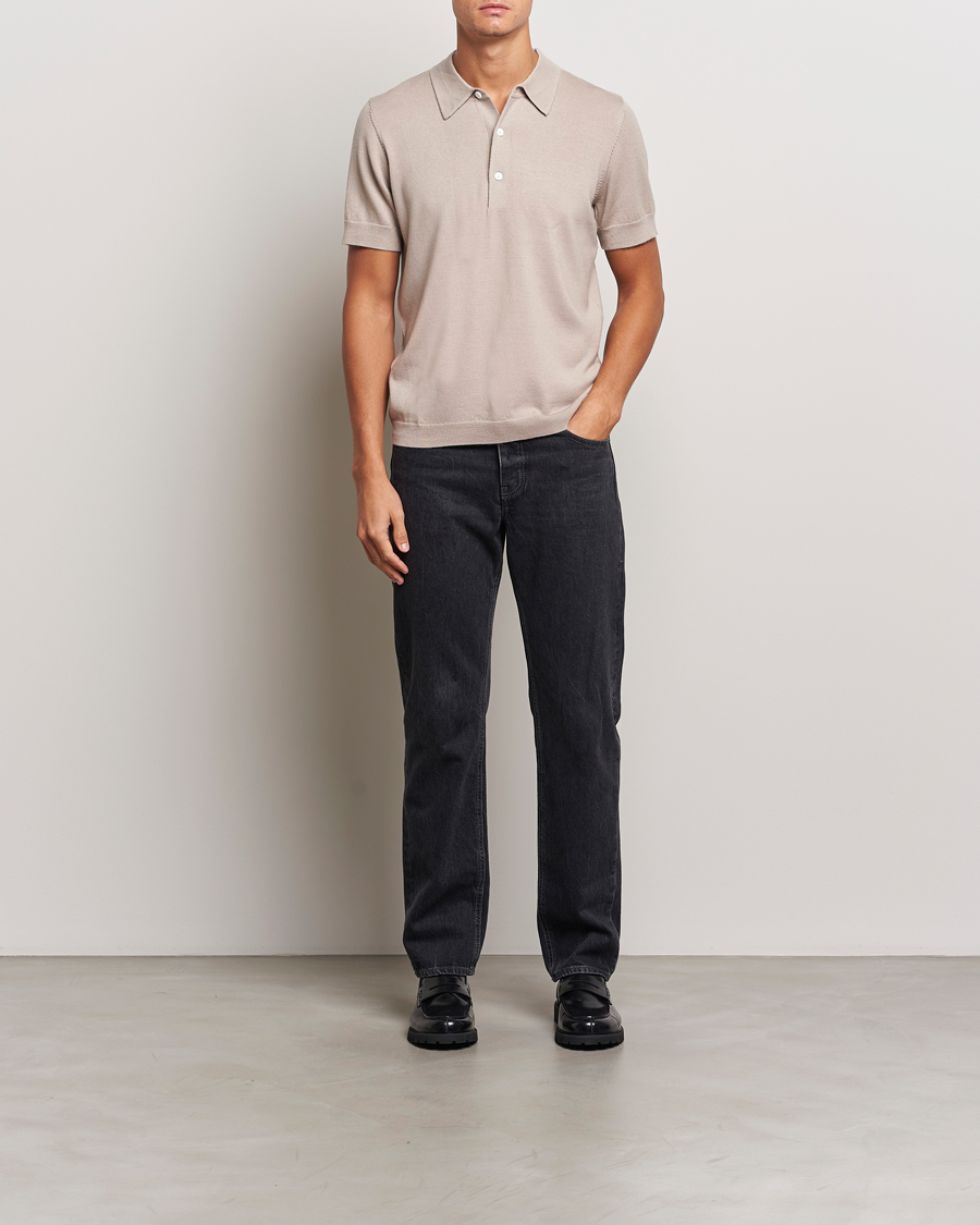 Herr | Pikéer | A Day's March | Rosehall Short Sleeve Merino Polo Dove
