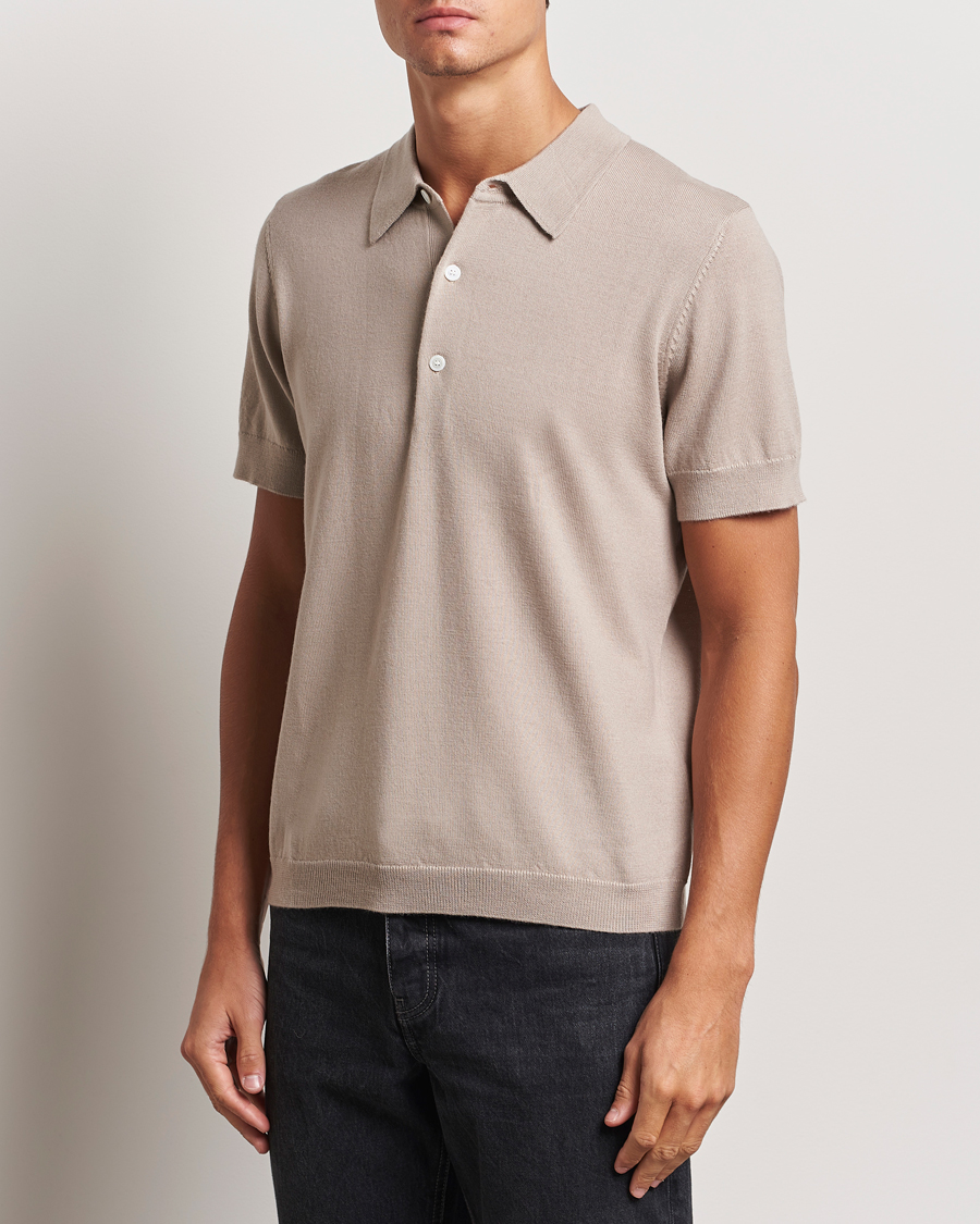Herr | Pikéer | A Day's March | Rosehall Short Sleeve Merino Polo Dove