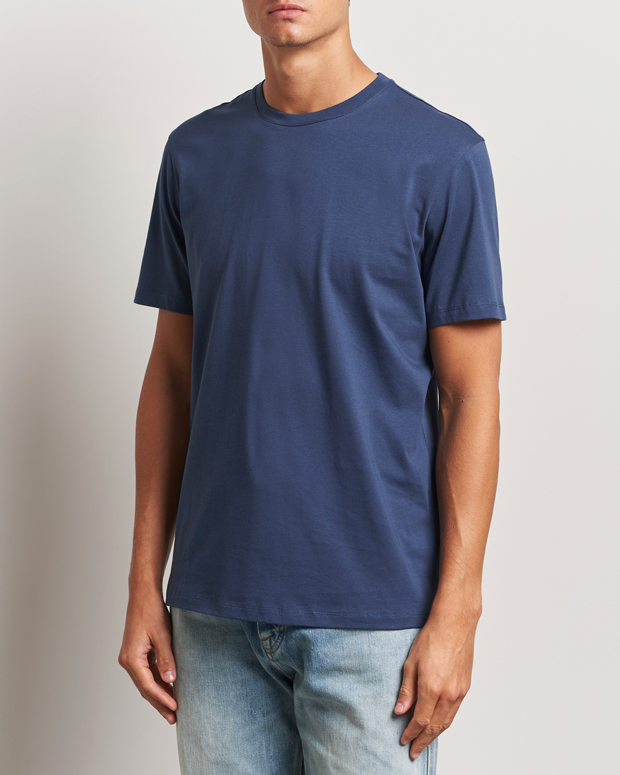 Herr | T-Shirts | A Day's March | Midweight T-Shirt Brewers Blue