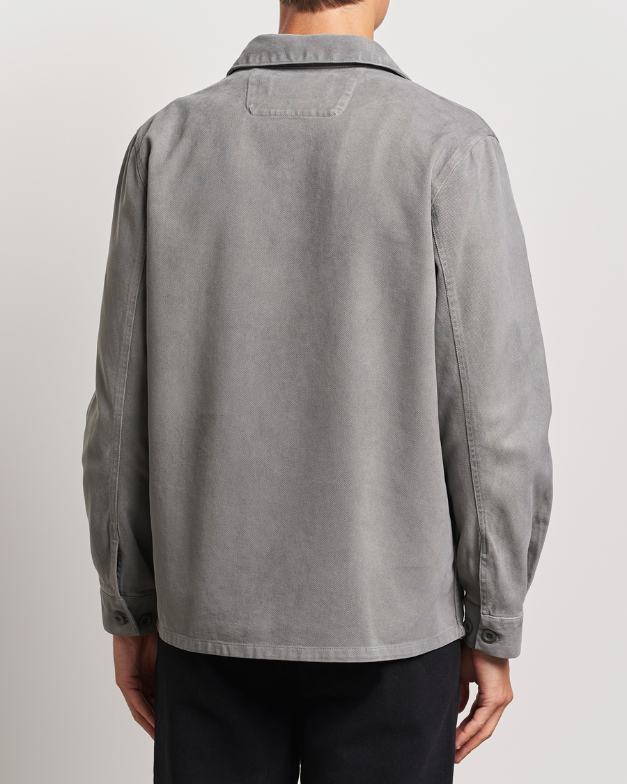 Herr | Skjortor | A Day's March | Algot Cotton Lyocell Overshirt Grey