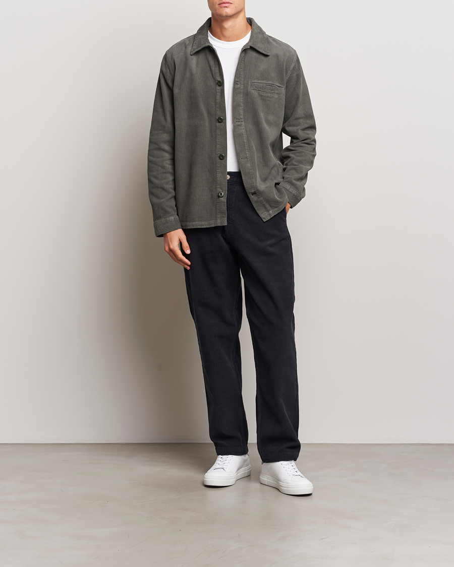 Herr | Skjortor | A Day's March | Telford Corduroy Overshirt Olive