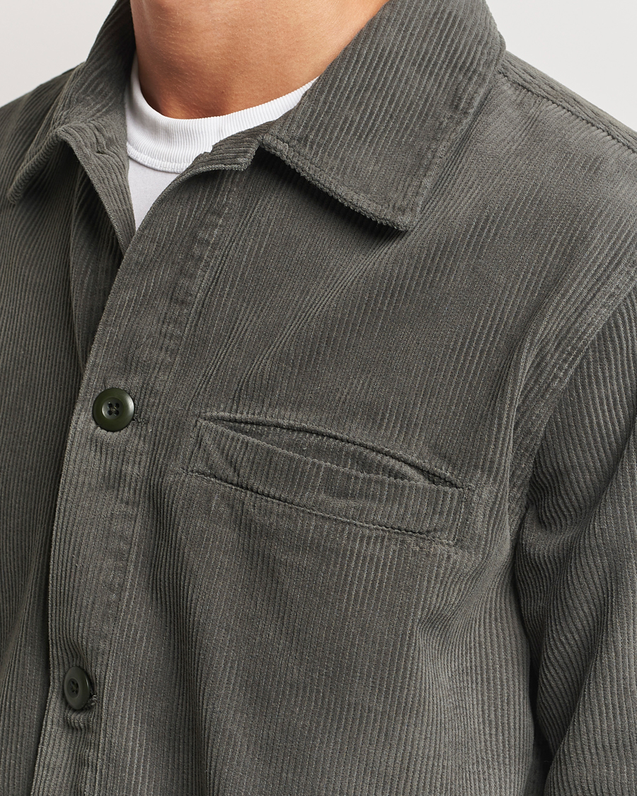 Herr | Skjortor | A Day's March | Telford Corduroy Overshirt Olive