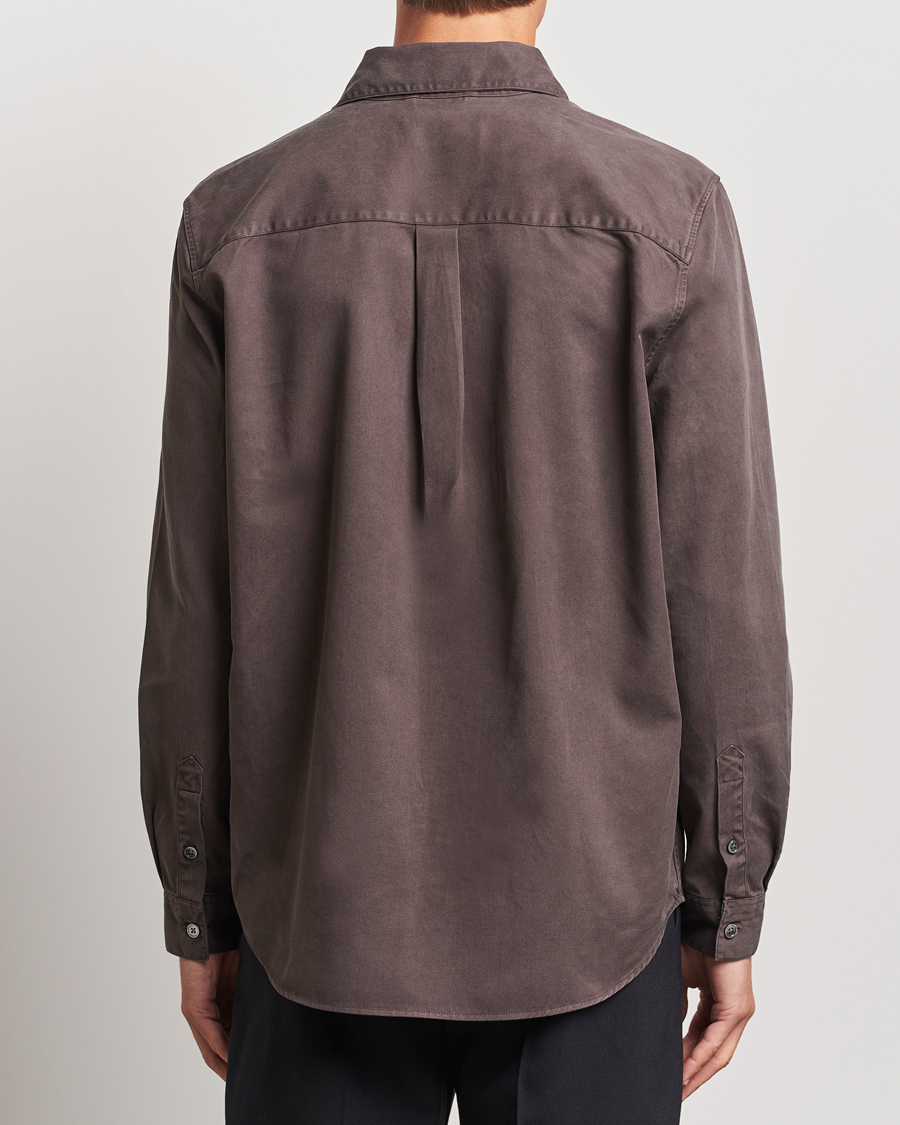 Herr | Skjortor | A Day's March | Farleigh Lyocell Shirt Chocolate