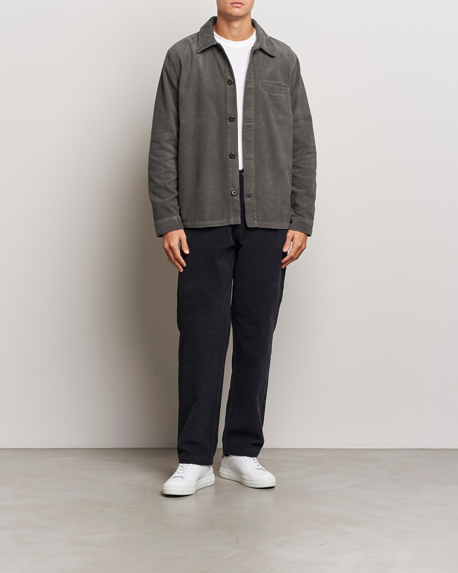 Herr | Byxor | A Day's March | Redwood Corduroy Trousers Black