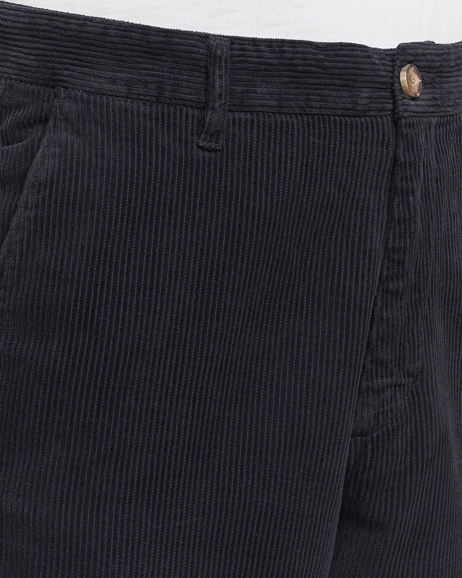 Herr | Byxor | A Day's March | Redwood Corduroy Trousers Black