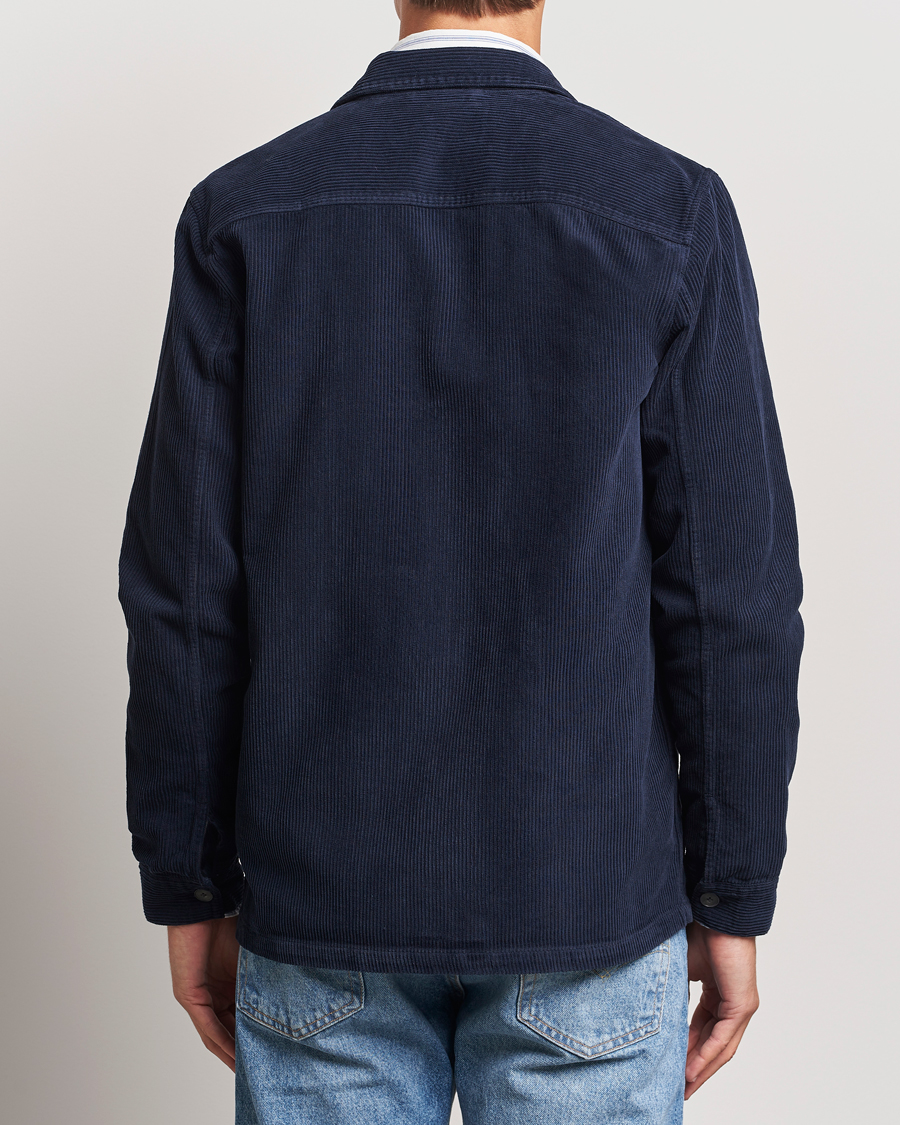 Herr | Skjortor | A Day's March | Banagher Corduroy Overshirt Navy