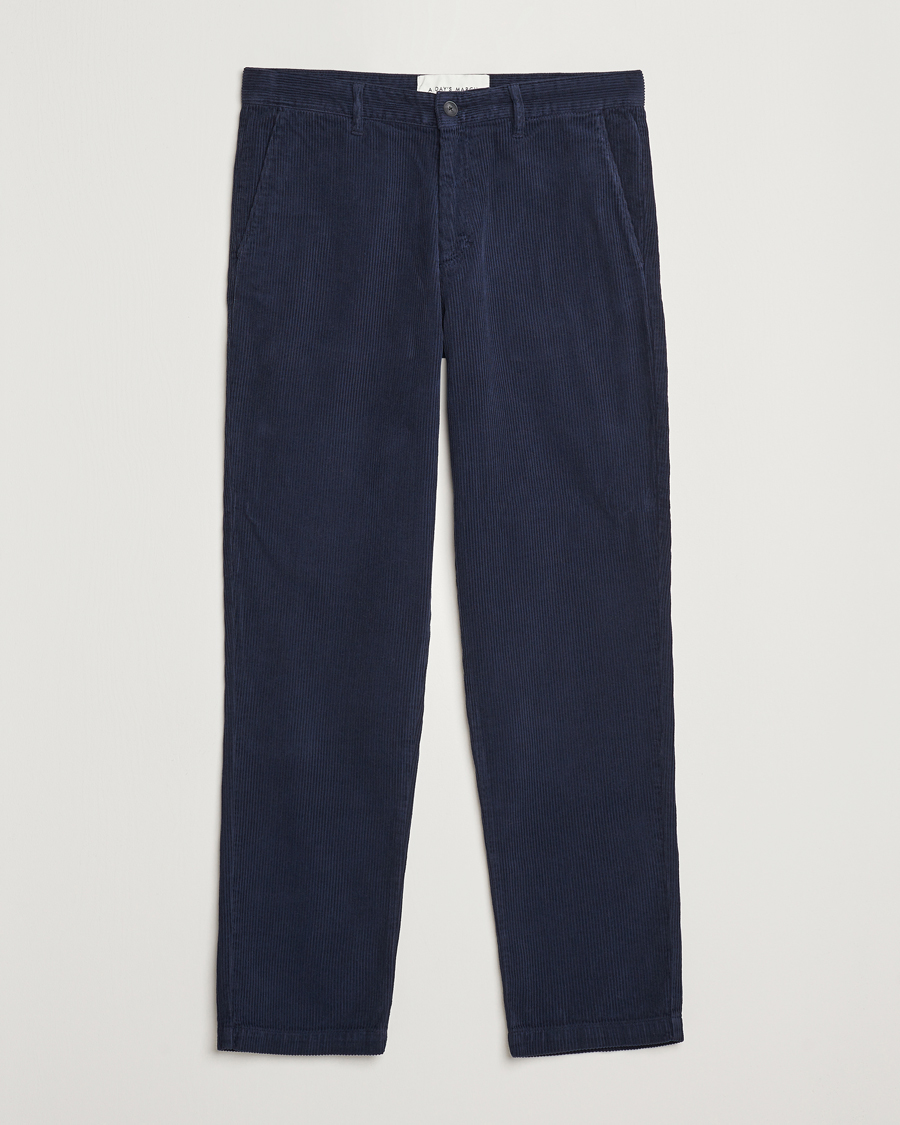Herr | Byxor | A Day's March | Miller Corduroy Trousers Navy