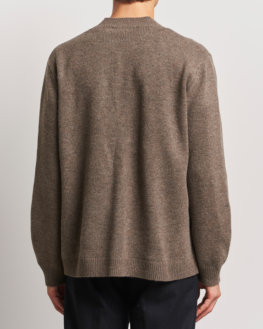 Herr | Tröjor | A Day's March | Jarrow Lambswool Cardigan Dark Taupe
