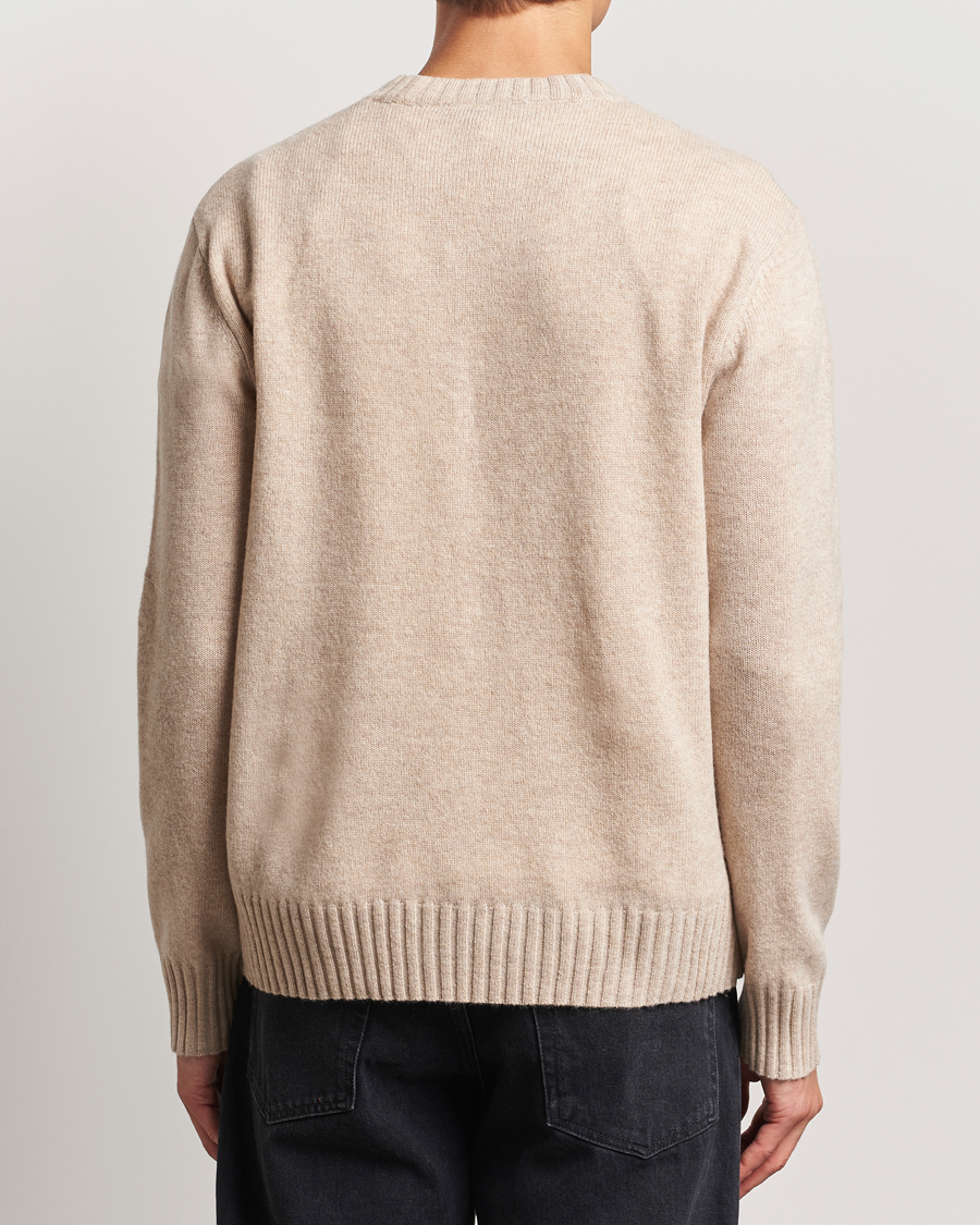 Herr | Tröjor | A Day's March | Marlow Lambswool Crew Sand Melange