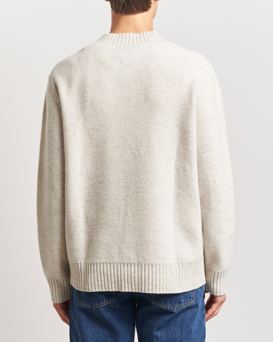 Herr | Tröjor | A Day's March | Stanley Boiled Merino V-Neck Sweater Snow