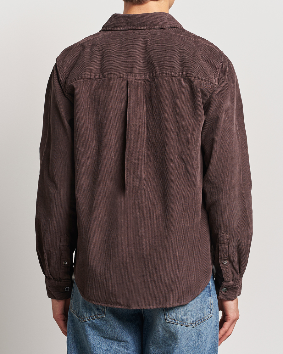 Herr | Skjortor | A Day's March | Denver Corduroy Shirt Chocolate