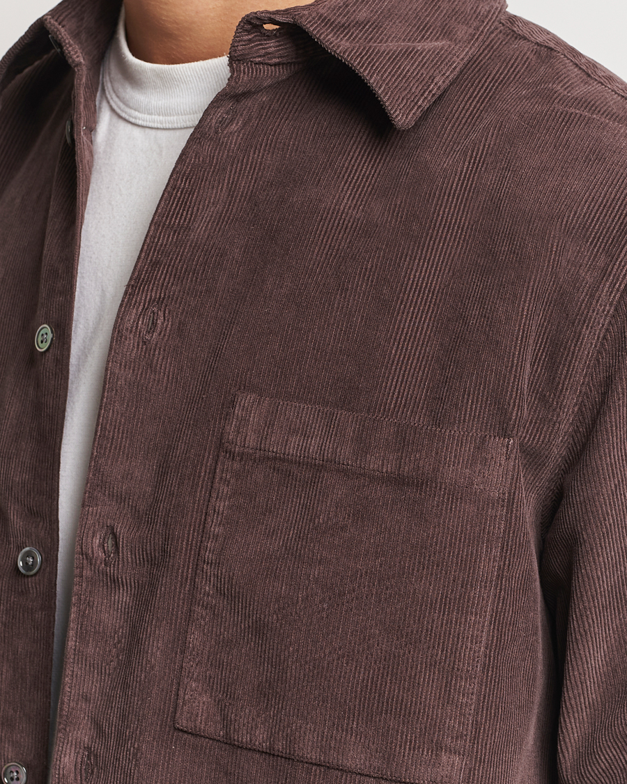 Herr | Skjortor | A Day's March | Denver Corduroy Shirt Chocolate