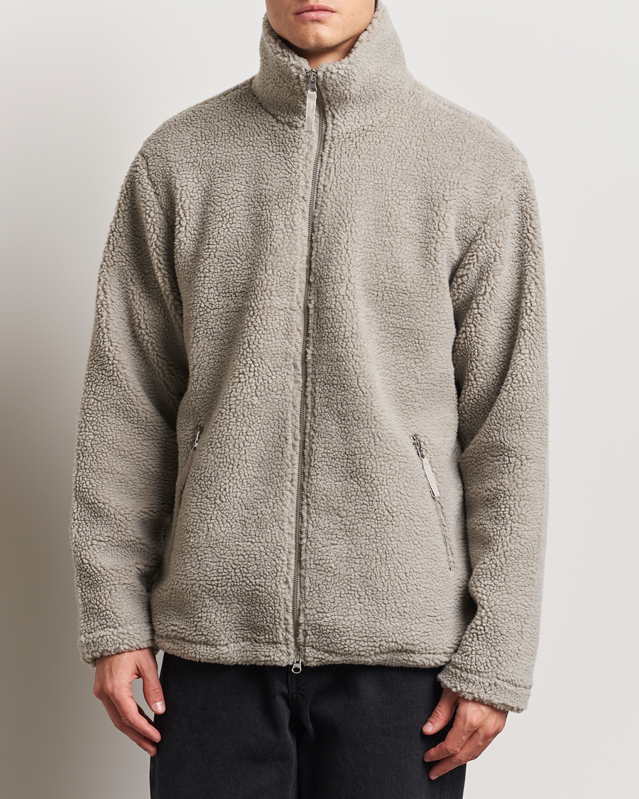 Herr | Tröjor | A Day's March | Acton Pile Fleece Jacket Grey