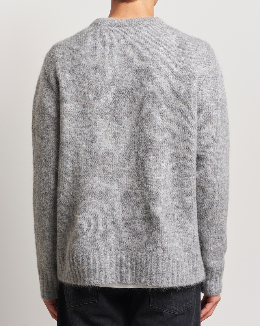 Herr | Tröjor | A Day's March | Tietar Mohair Sweater Grey Melange