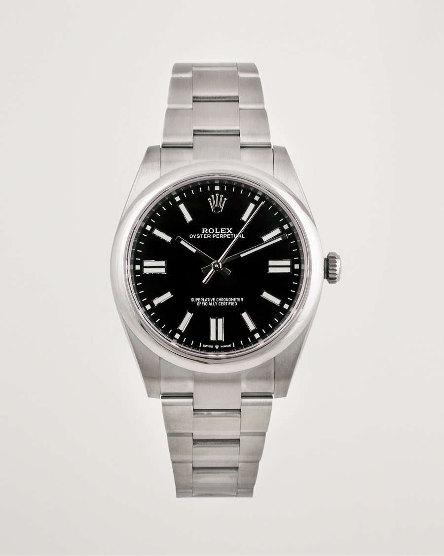 Herr | Rolex Pre-Owned Oyster Perpetual 124300 Black Silver | Rolex Pre-Owned | Oyster Perpetual 124300 Black Silver