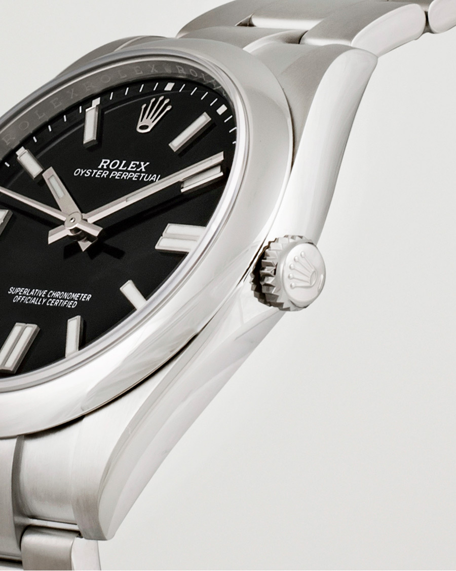 Herr | Rolex Pre-Owned Oyster Perpetual 124300 Black Silver | Rolex Pre-Owned | Oyster Perpetual 124300 Black Silver