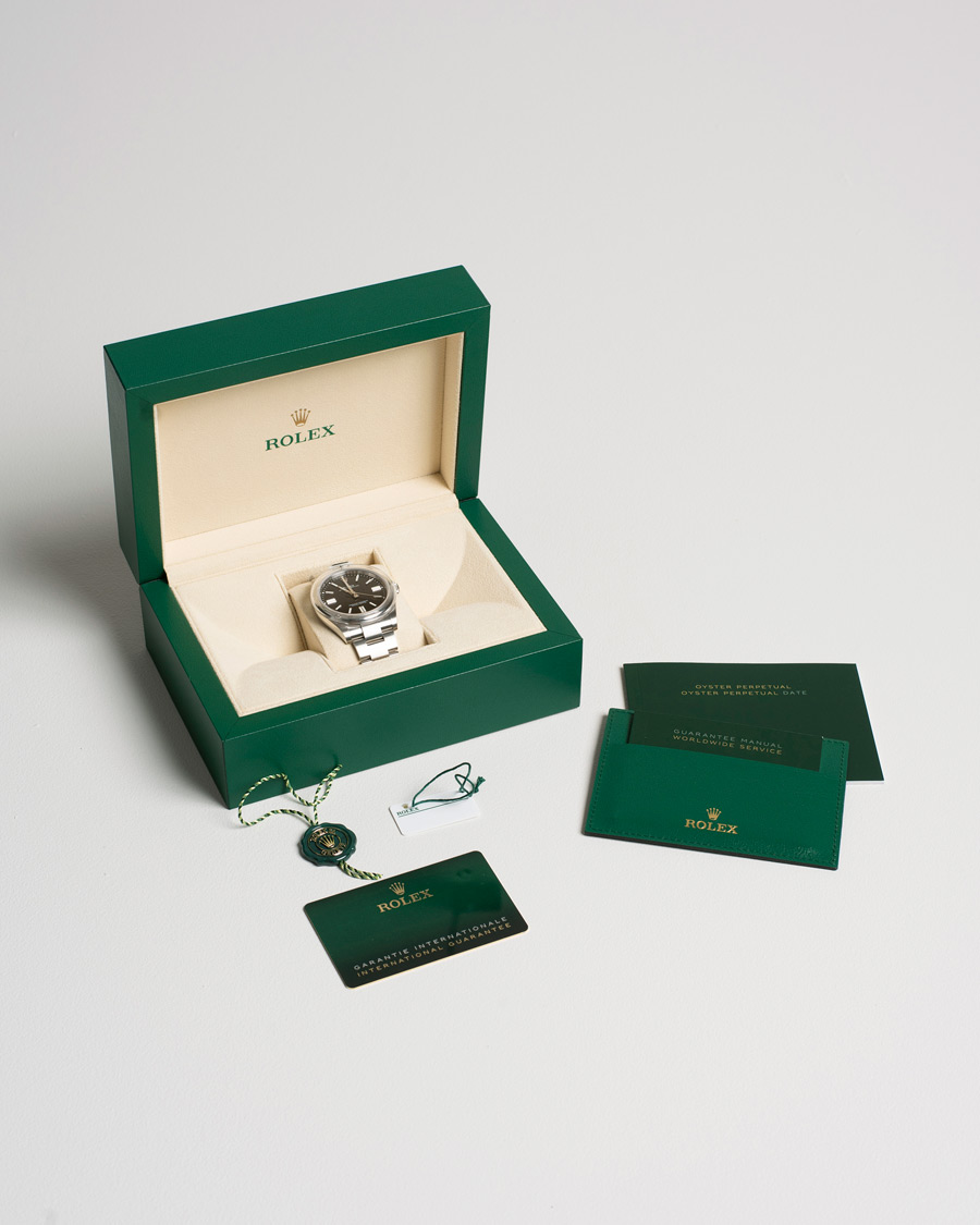 Herr | Rolex Pre-Owned Oyster Perpetual 124300 Black Silver | Rolex Pre-Owned | Oyster Perpetual 124300 Black Silver