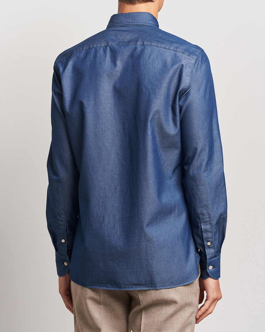 Herr | Skjortor | 100Hands | Beverly Bata Wash Denim Shirt Blue