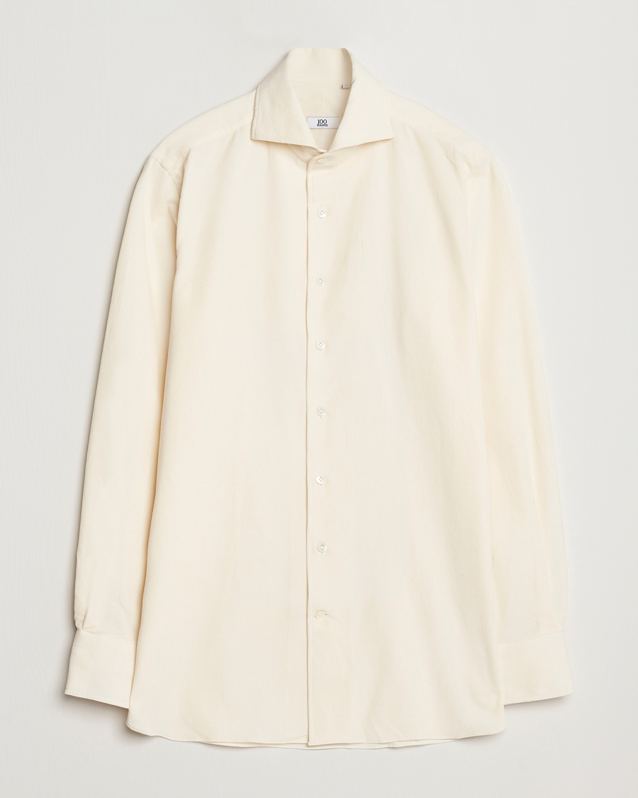 Herr | Skjortor | 100Hands | Japan Corduroy Shirt Off White
