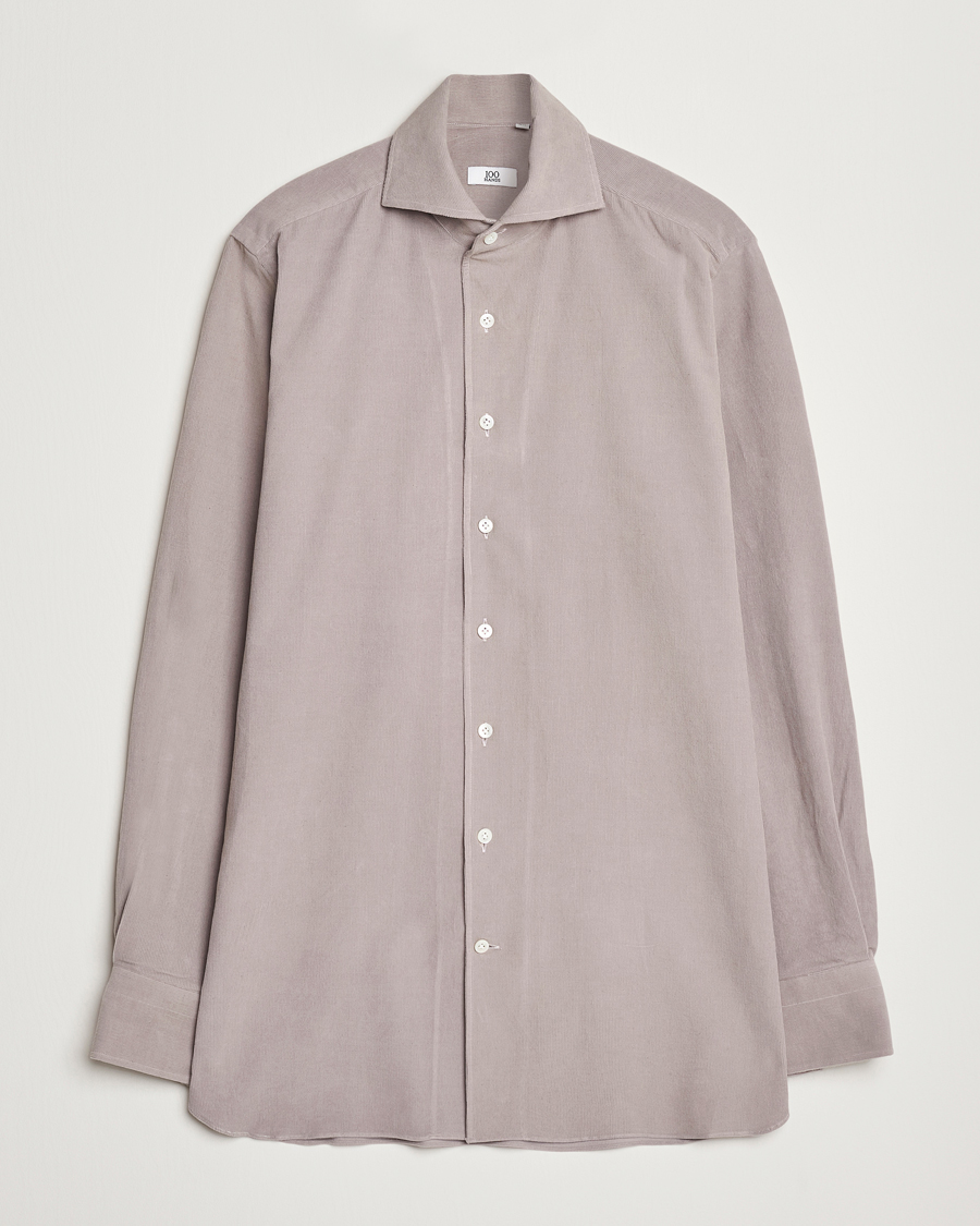 Herr | Skjortor | 100Hands | Japan Corduroy Shirt Aubergine