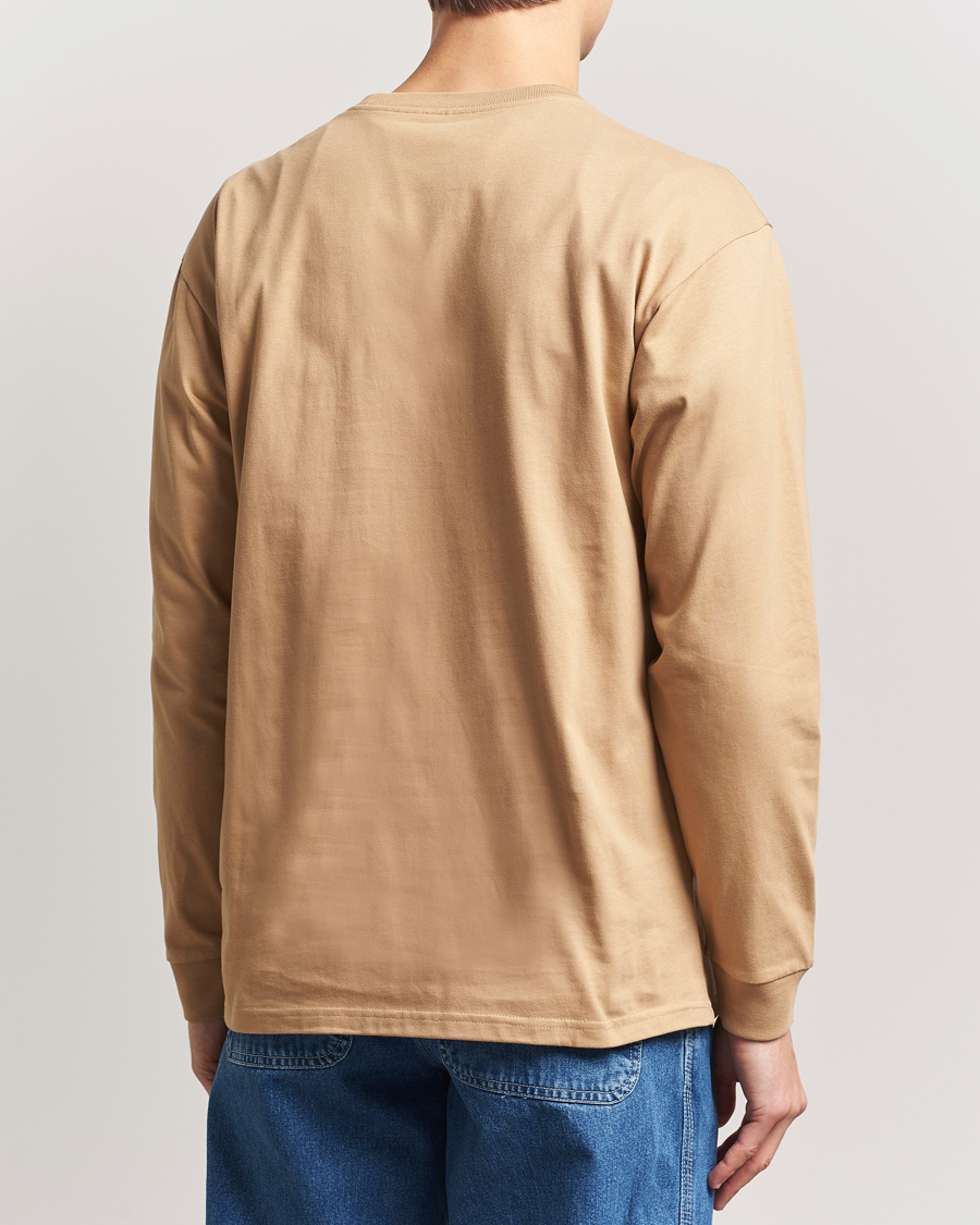 Herr | T-Shirts | Carhartt WIP | Chase Combed Cotton Long Sleeve T-Shirt Dusty H Brown