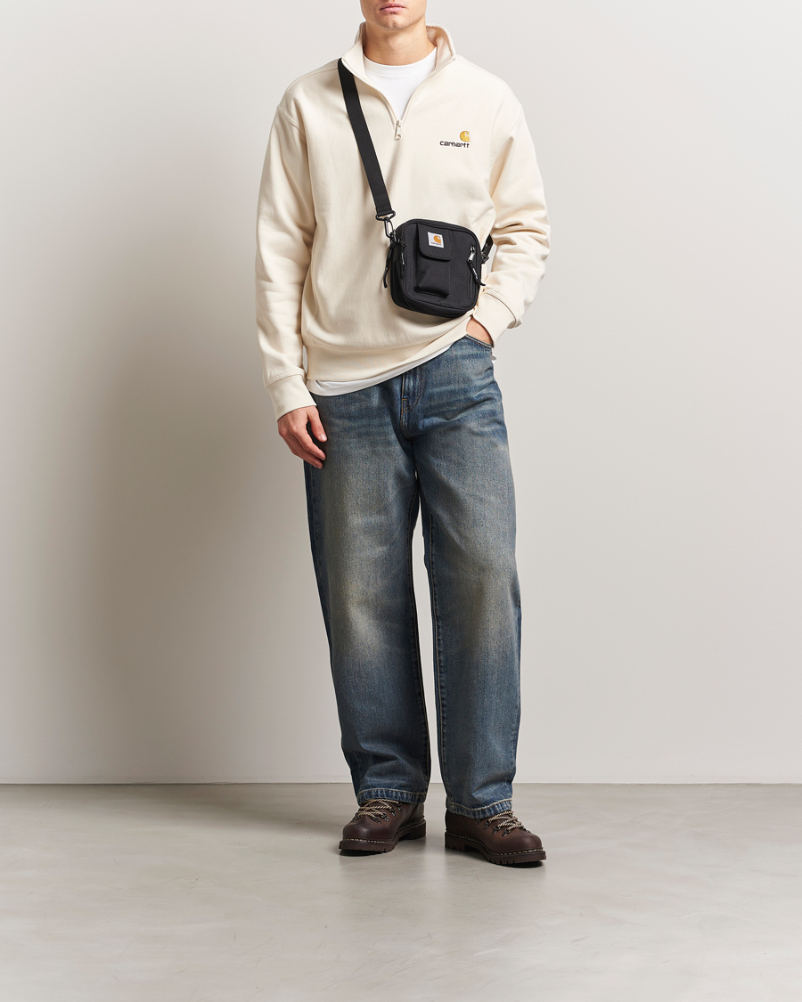 Herr | Tröjor | Carhartt WIP | American Script Half Zip Sweatshirt Natural