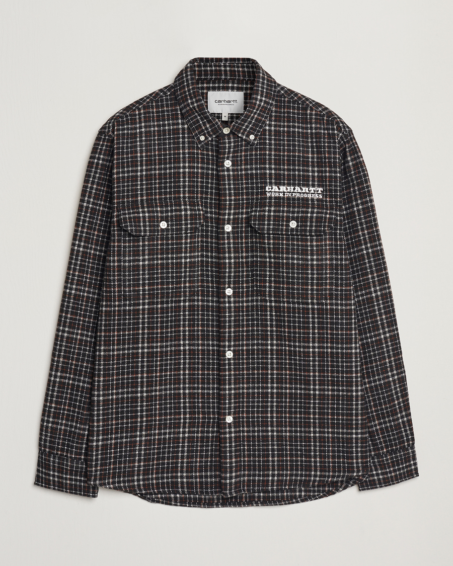 Herr | Skjortor | Carhartt WIP | Runaway Millet Checked Overshirt Black