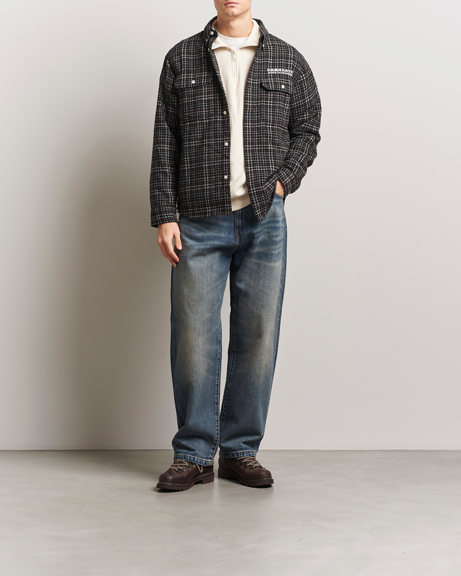 Herr | Skjortor | Carhartt WIP | Runaway Millet Checked Overshirt Black