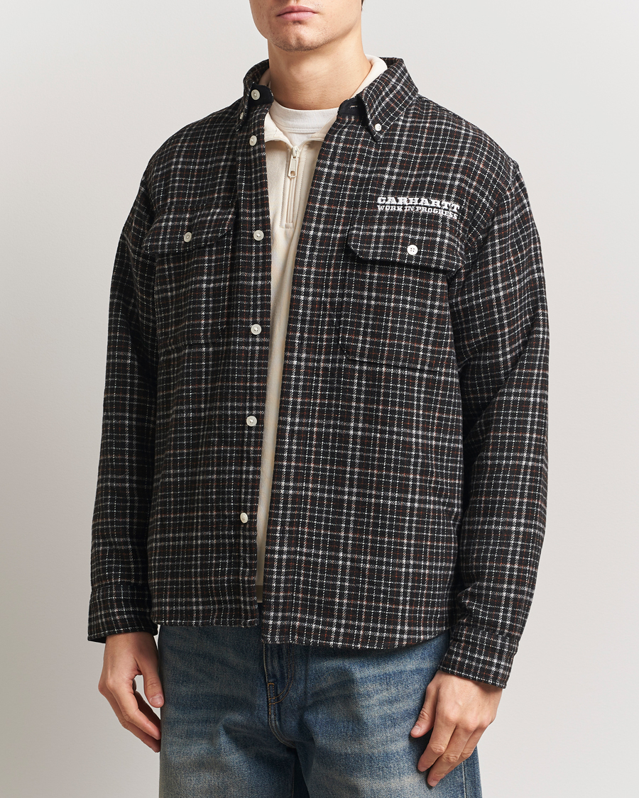 Herr | Skjortor | Carhartt WIP | Runaway Millet Checked Overshirt Black