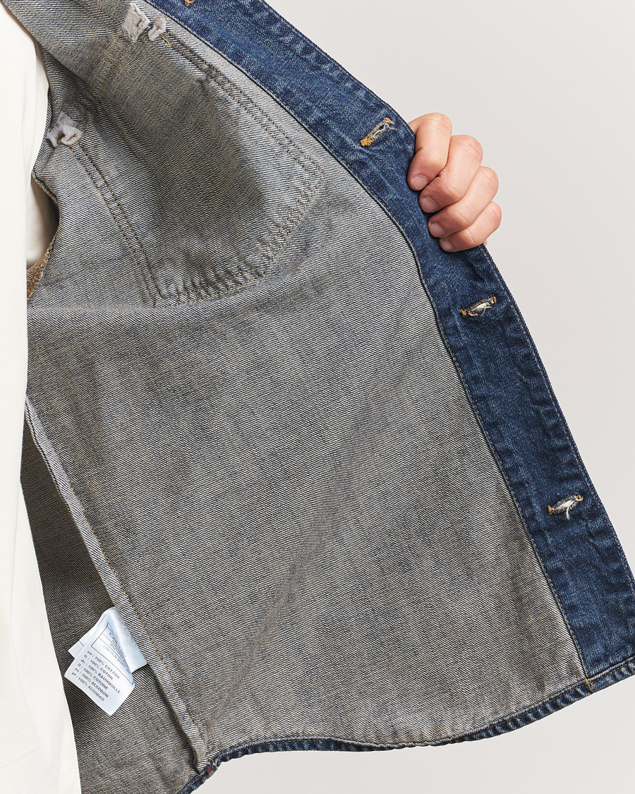 Herr | Skjortor | Carhartt WIP | Lincoln Denim Shirt Jacket Blue Worn