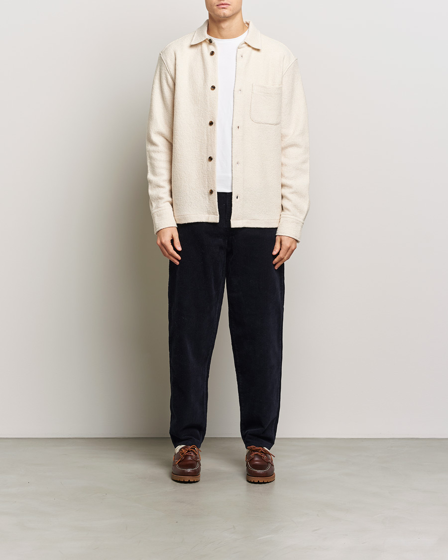 Herr | Skjortor | LES DEUX | Kaleb Boucle Overshirt Ivory