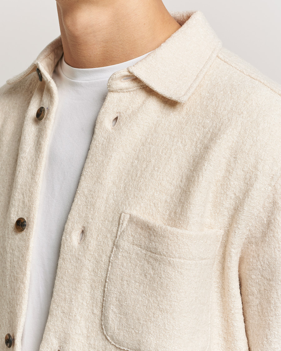 Herr | Skjortor | LES DEUX | Kaleb Boucle Overshirt Ivory
