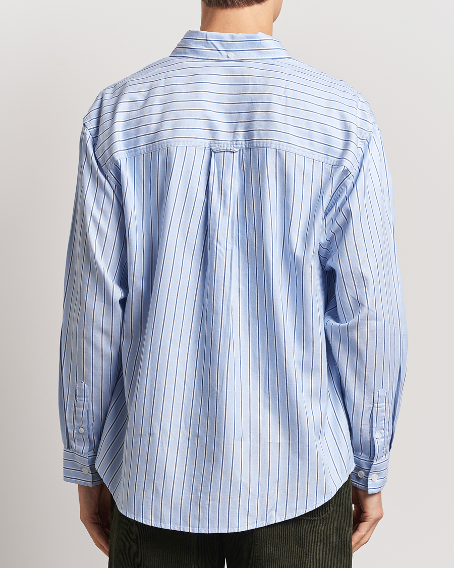 Herr | Skjortor | LES DEUX | Kolton Herringbone Poplin Shirt Bel Air Blue