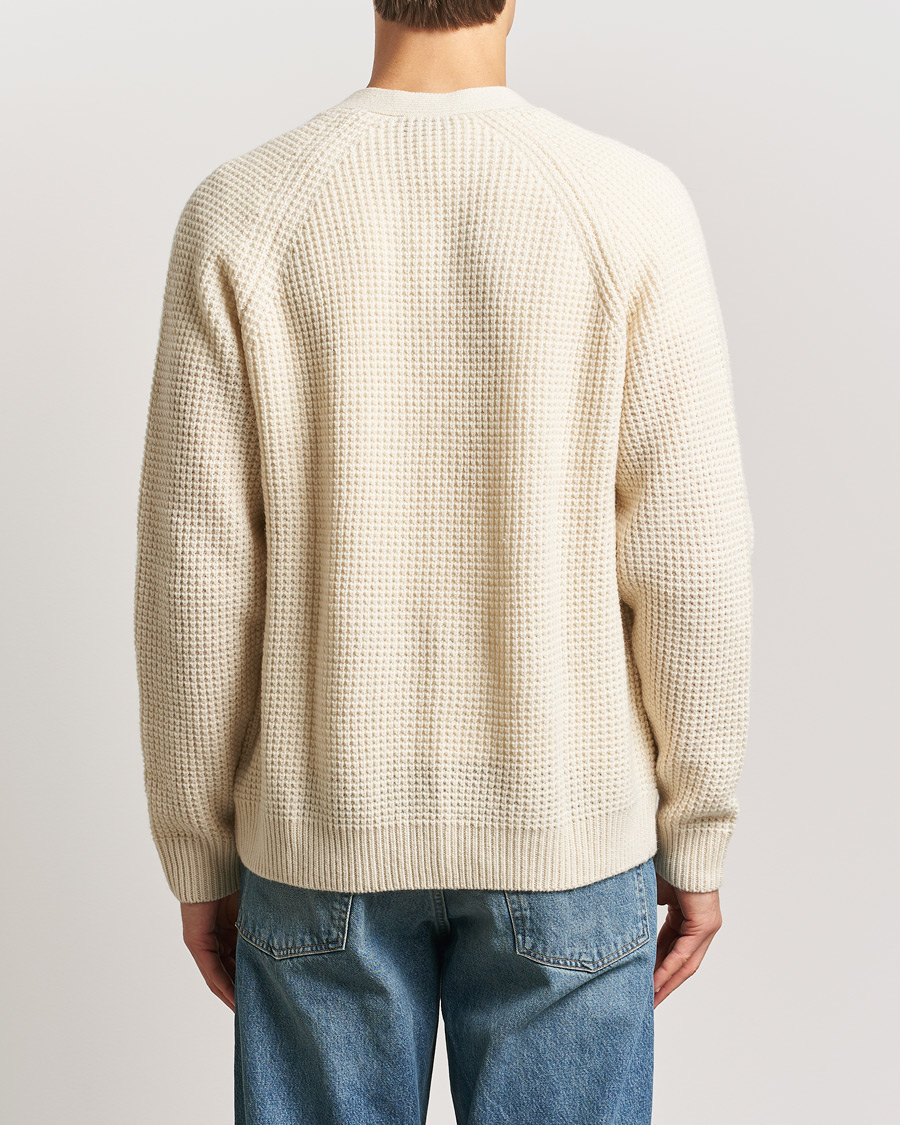 Herr | Tröjor | LES DEUX | Grady Waffle Cardigan Ivory
