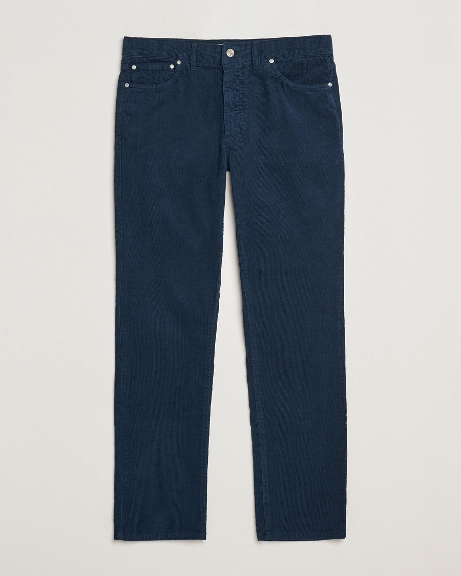 Herr | Byxor | NN07 | Tony Corduroy 5-Pocket Pants Navy Blue