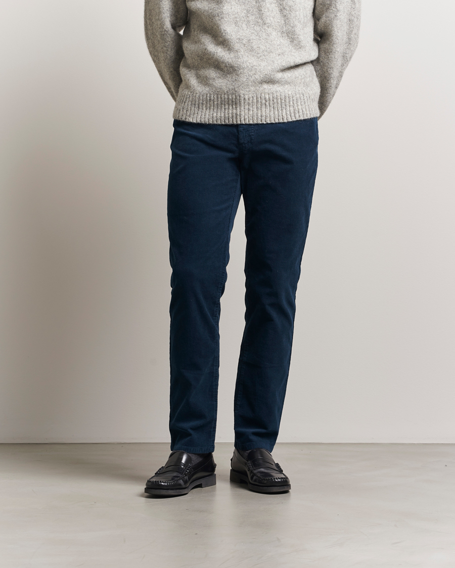Herr | Byxor | NN07 | Tony Corduroy 5-Pocket Pants Navy Blue