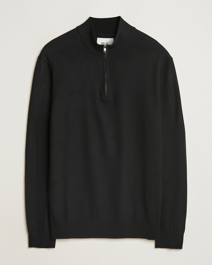 Herr | Tröjor | NN07 | Sergio Merino Knitted Half Zip Black
