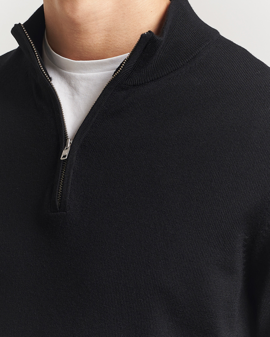 Herr | Tröjor | NN07 | Sergio Merino Knitted Half Zip Black
