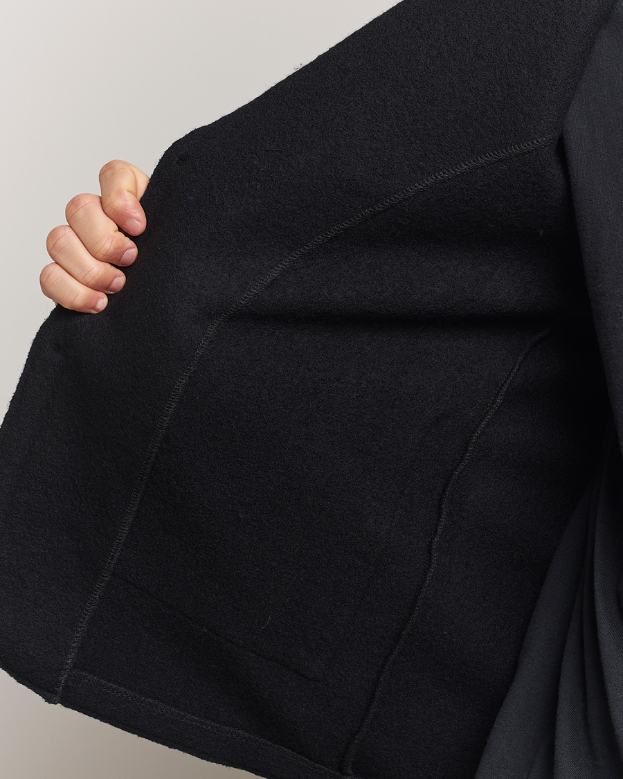 Herr | Kavajer | NN07 | Boiled Wool Knitted Blazer Black