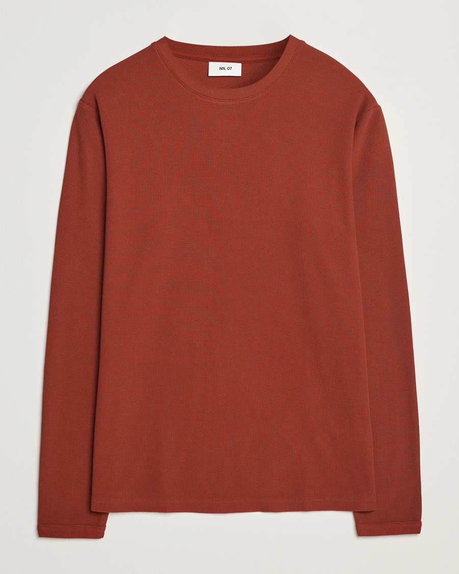 Herr | Tröjor | NN07 | Clive Knitted Sweater Rust Red