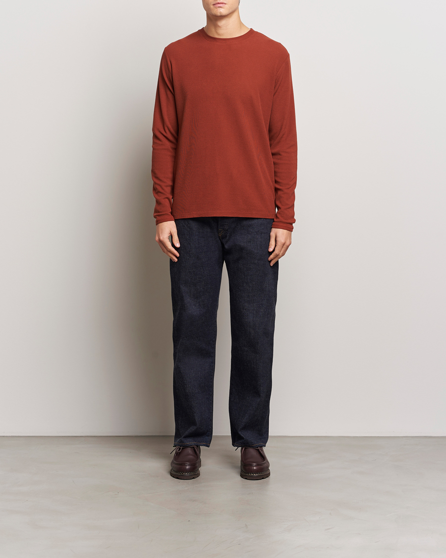 Herr | Tröjor | NN07 | Clive Knitted Sweater Rust Red